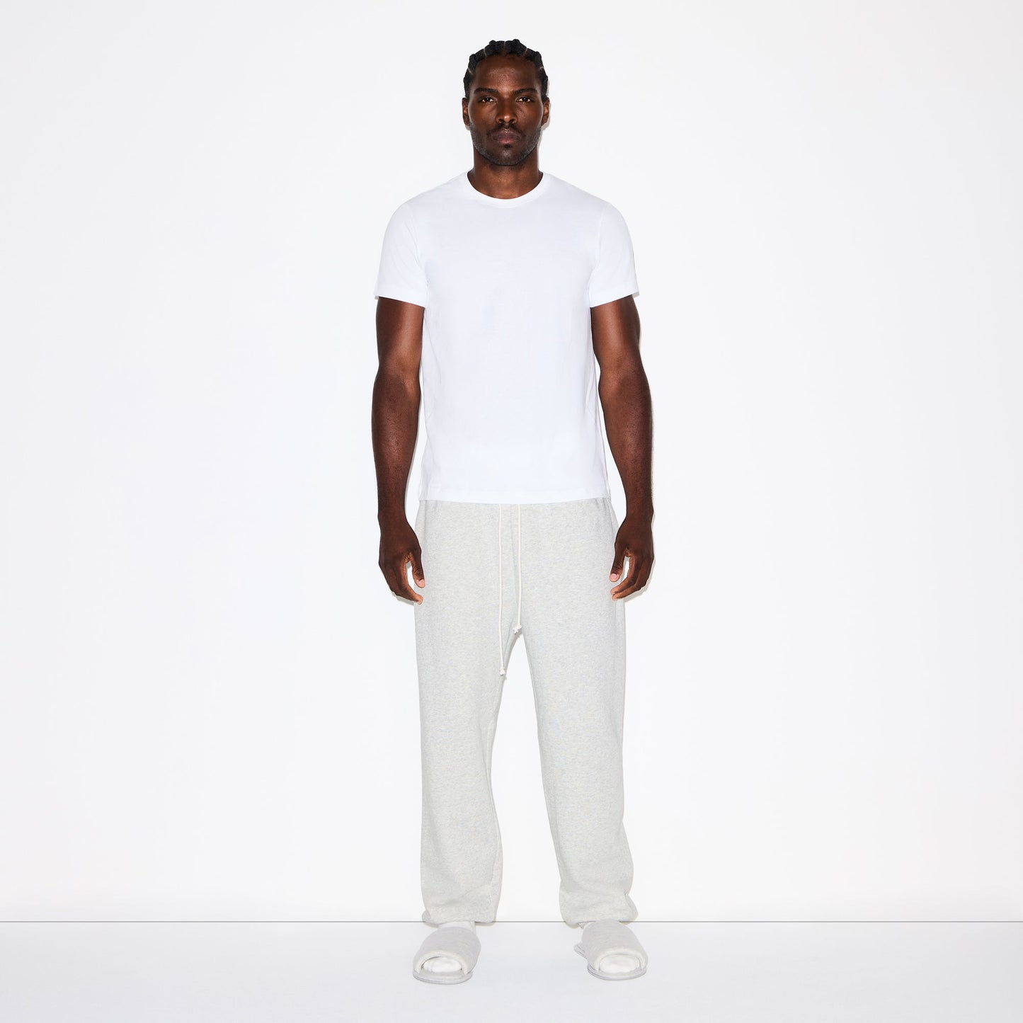 FLEECE LOUNGE MENS RELAXED JOGGER | LIGHT HEATHER GREY