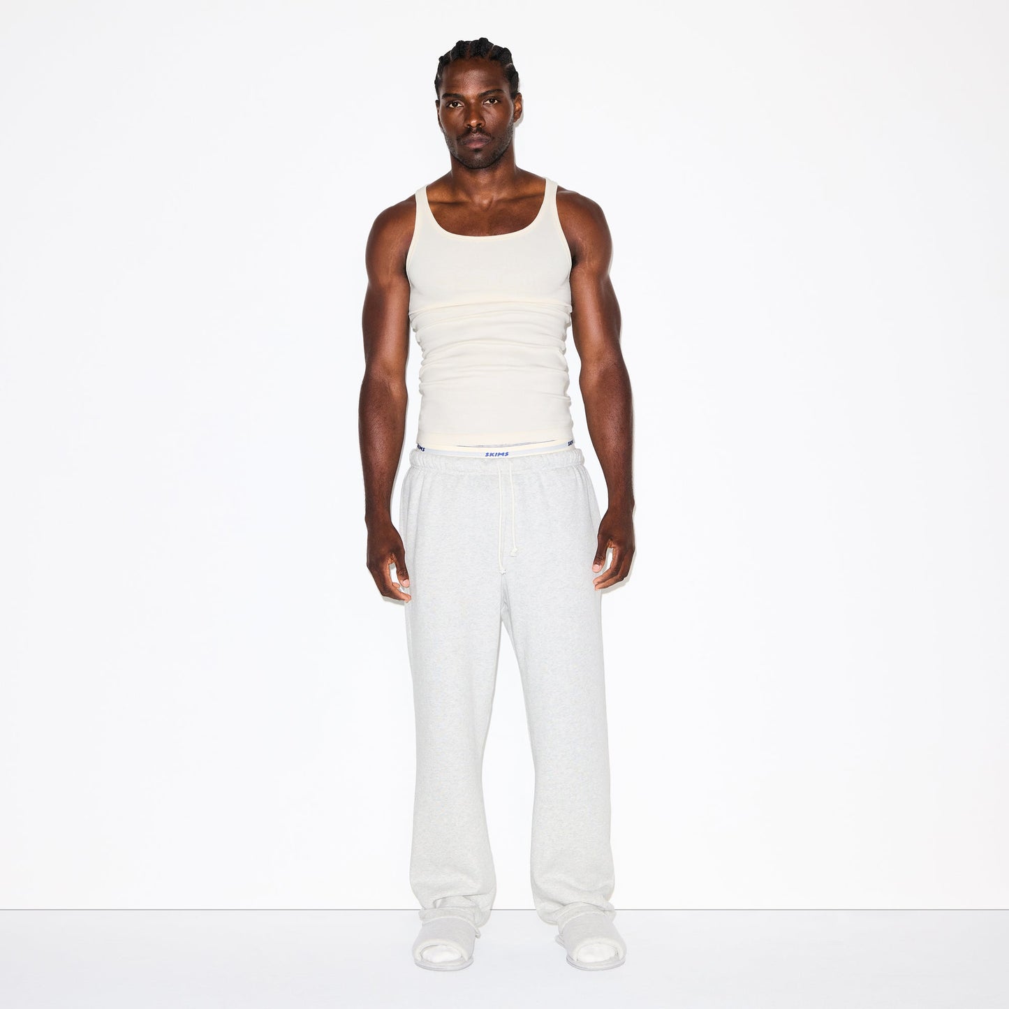 FLEECE LOUNGE MENS CLASSIC STRAIGHT LEG PANT | LIGHT HEATHER GREY