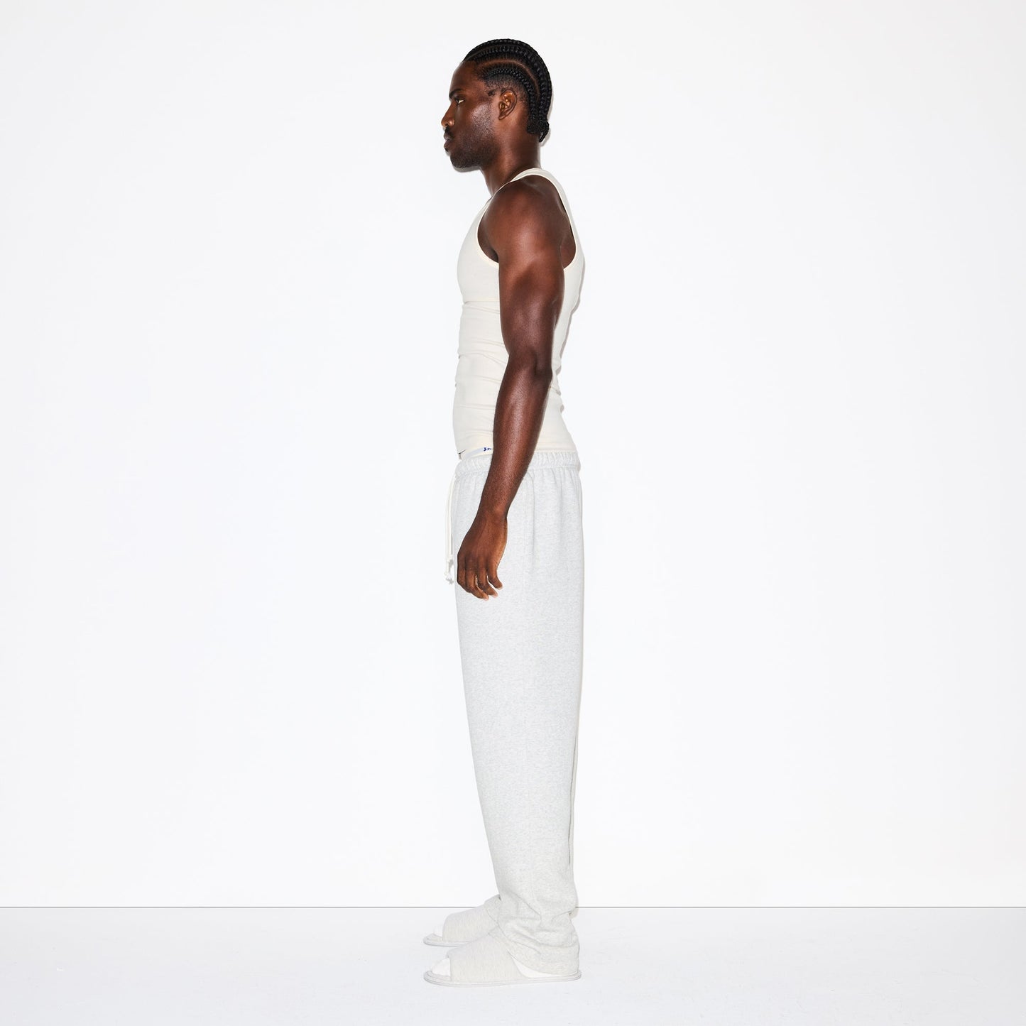 FLEECE LOUNGE MENS CLASSIC STRAIGHT LEG PANT | LIGHT HEATHER GREY