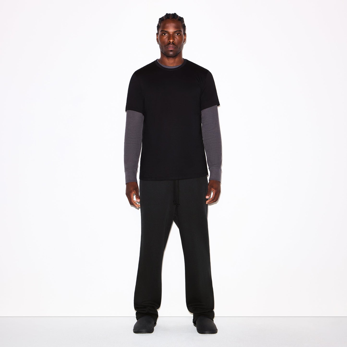 FLEECE LOUNGE MENS CLASSIC STRAIGHT LEG PANT | WASHED ONYX