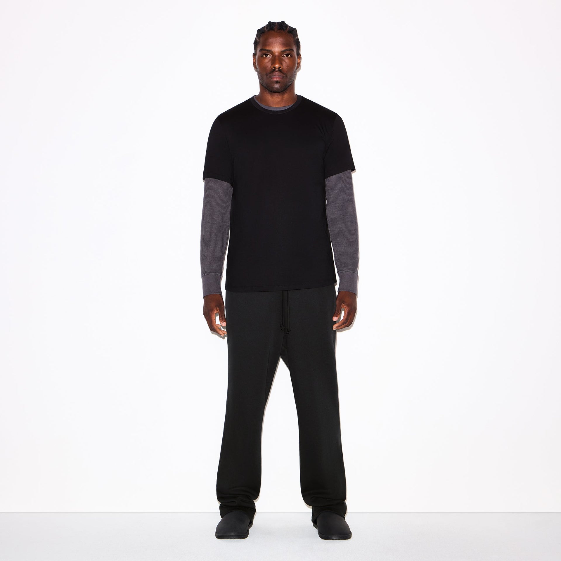 FLEECE LOUNGE MENS CLASSIC STRAIGHT LEG PANT | WASHED ONYX