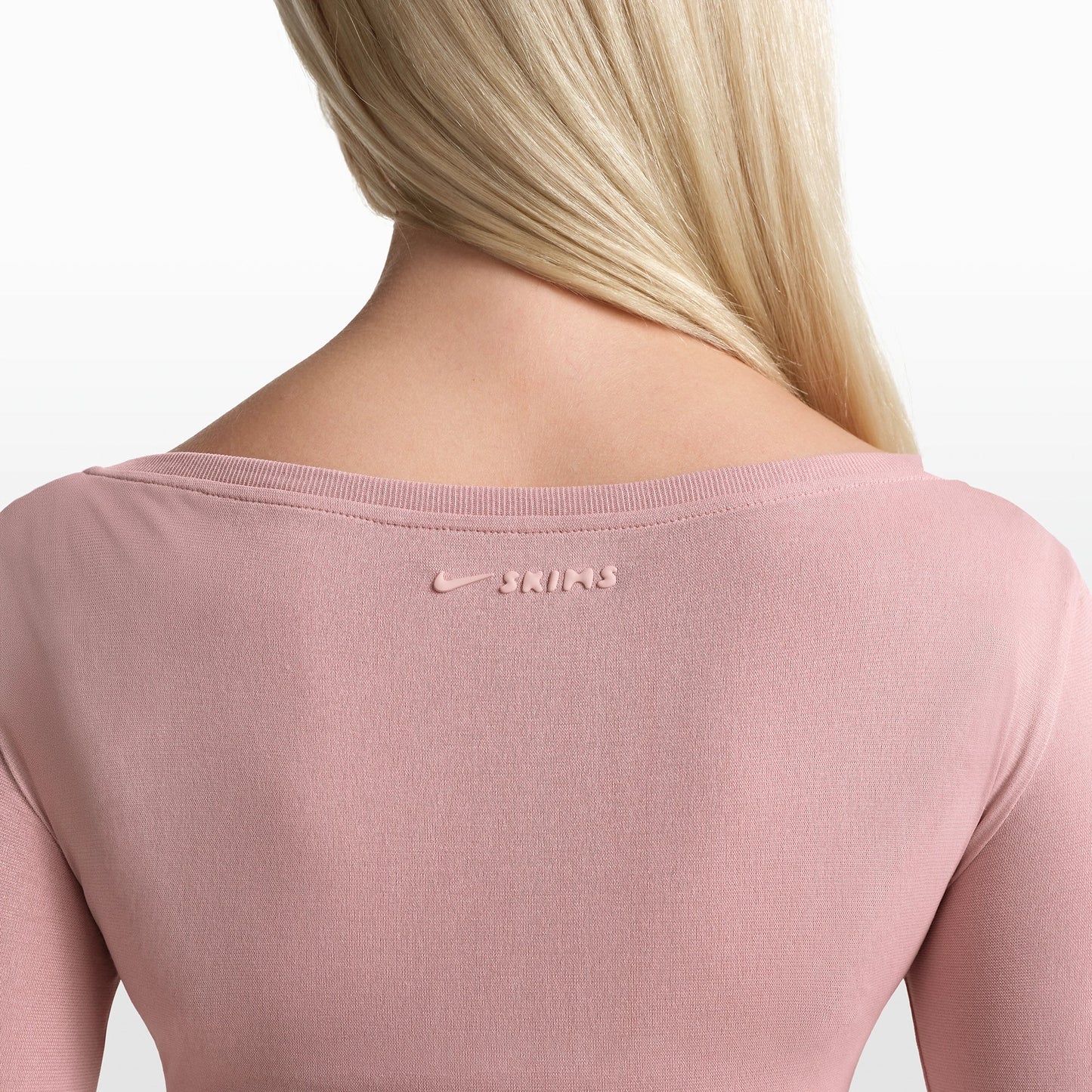 NikeSKIMS STRETCH KNIT WRAP LONG SLEEVE CROPPED TOP | HIMALAYAN
