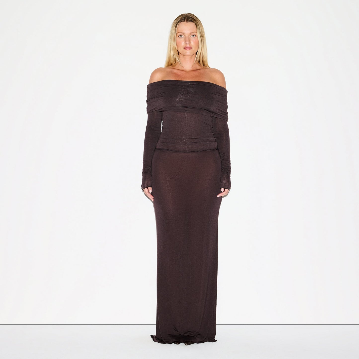 SHEER MODAL OFF THE SHOULDER TOP | PHOENIX