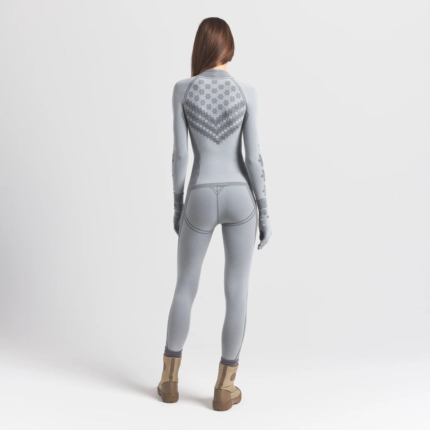 SKIMS FIRST LAYERS HALF ZIP LONG SLEEVE | MIRROR WINTER FAIR ISLE