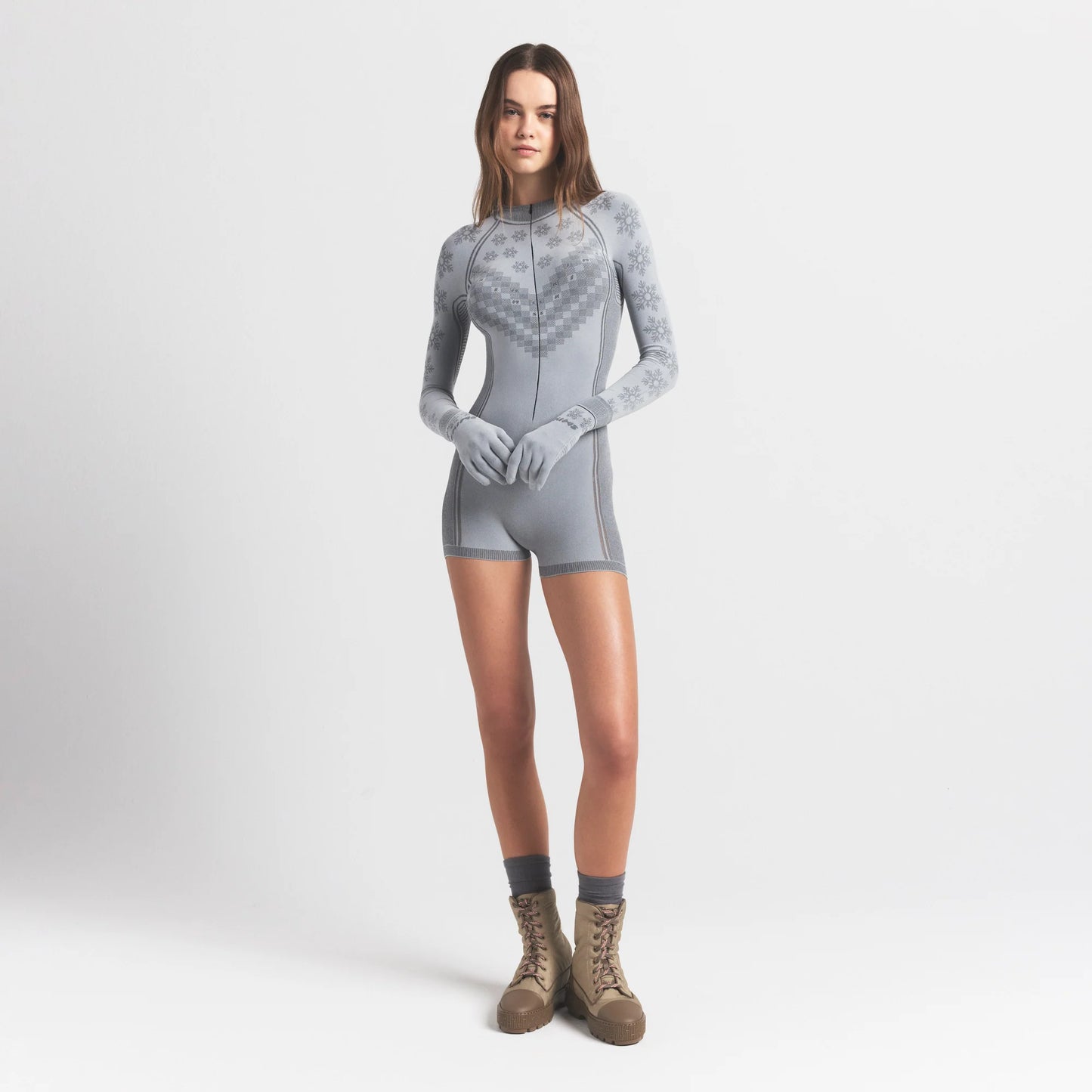 SKIMS FIRST LAYERS GLOVES | MIRROR WINTER FAIR ISLE