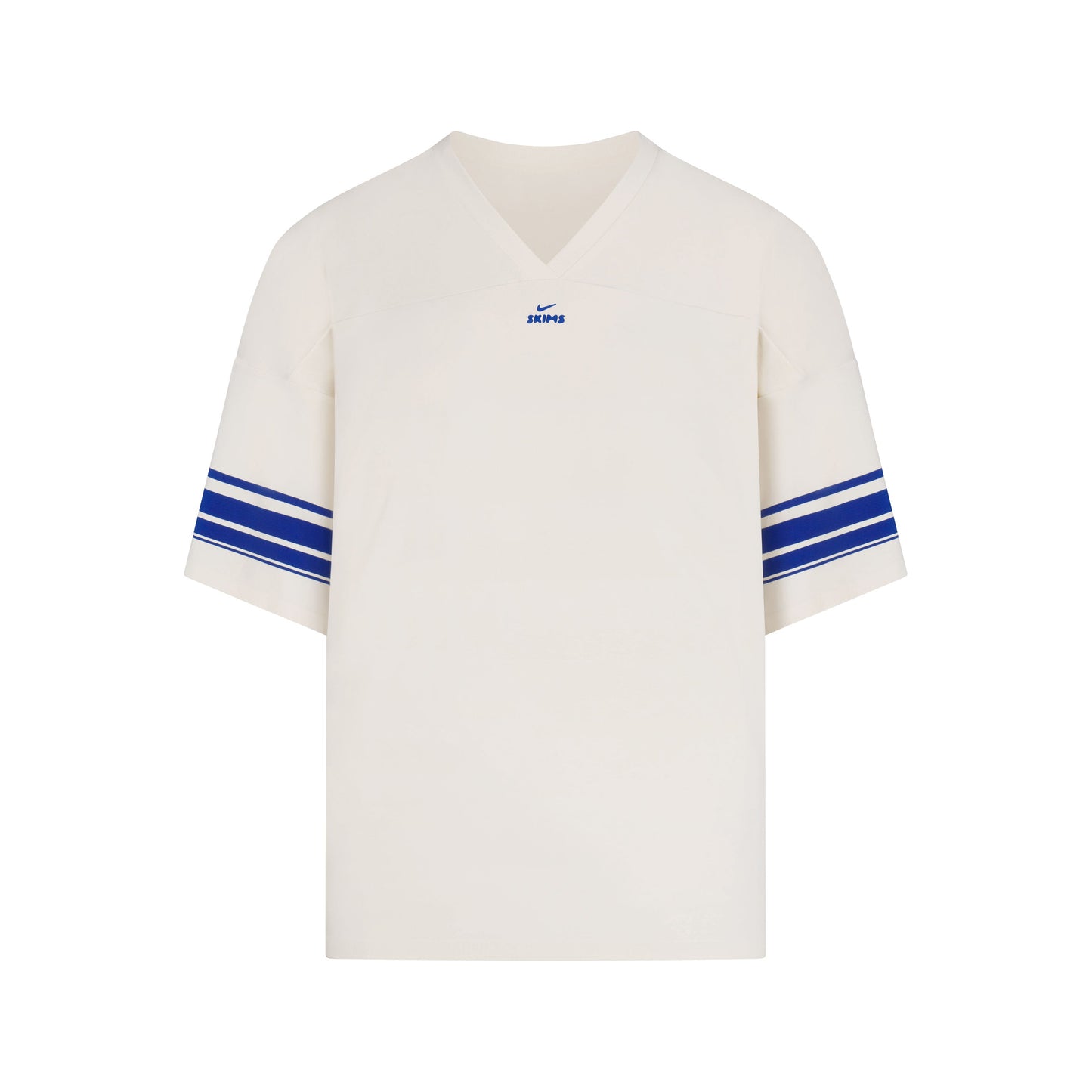 NikeSKIMS STRETCH KNIT OVERSIZED V-NECK TOP | IVORY