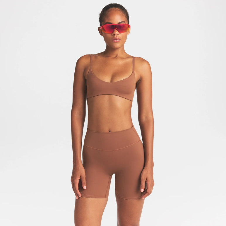 NikeSKIMS MATTE 5" BIKER SHORT | CAROB BROWN