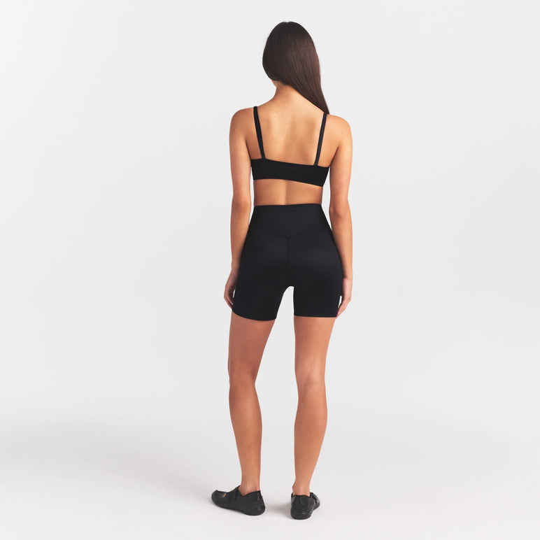 NikeSKIMS SATIN SHINE BONDED WAIST 5" BIKER SHORT | OBSIDIAN
