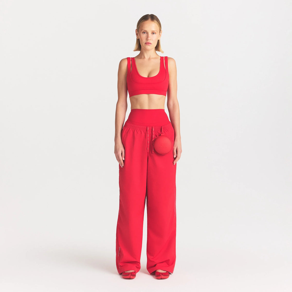 NikeSKIMS MATTE DOUBLE STRAP SCOOP BRA | UNIVERSITY RED