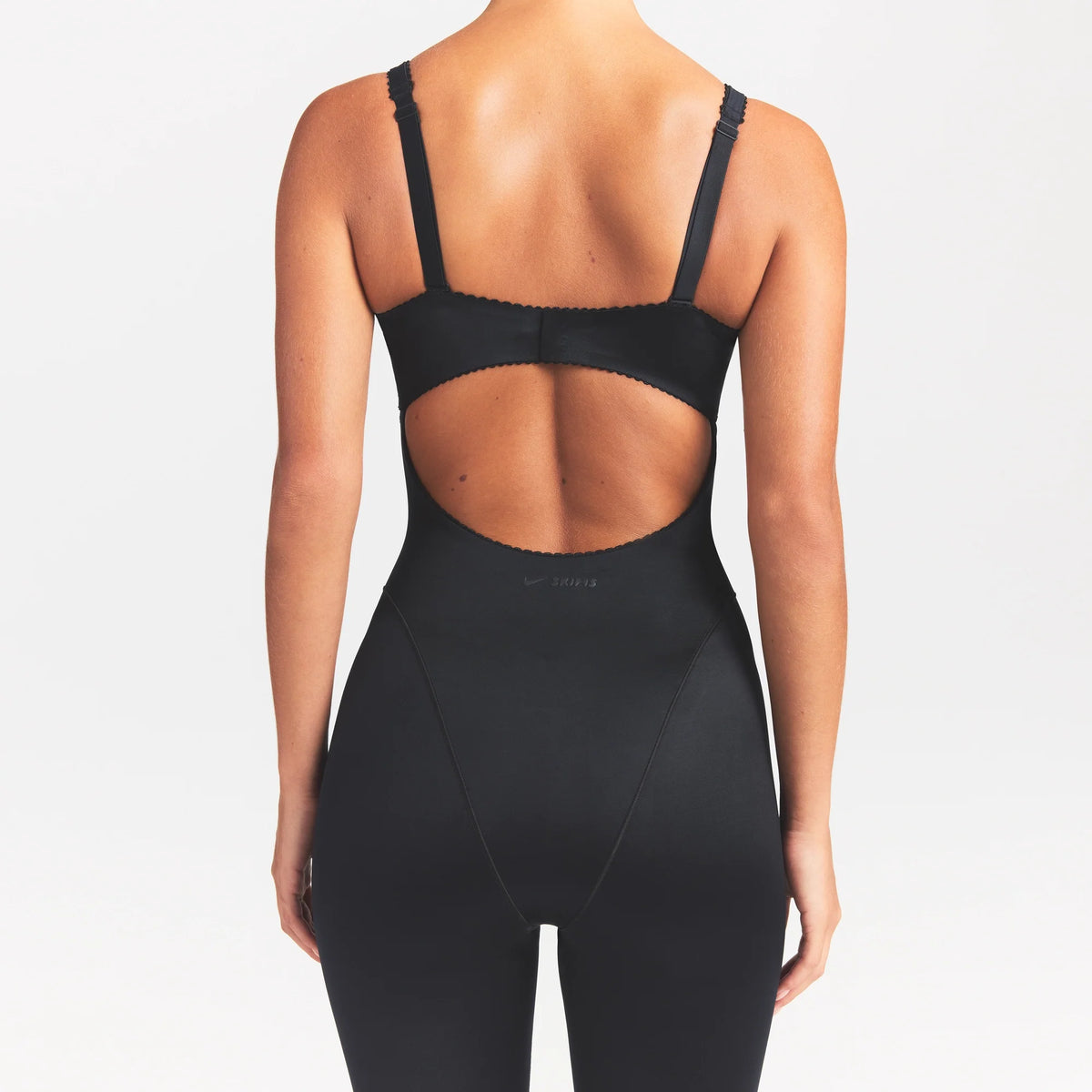 NikeSKIMS SATIN SHINE PANELED 26" ONE PIECE | OBSIDIAN