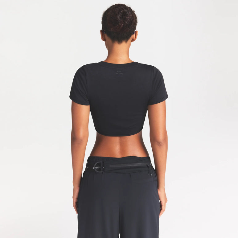 NikeSKIMS PERFORMANCE COTTON BLEND CROP TWIST TANK | OBSIDIAN