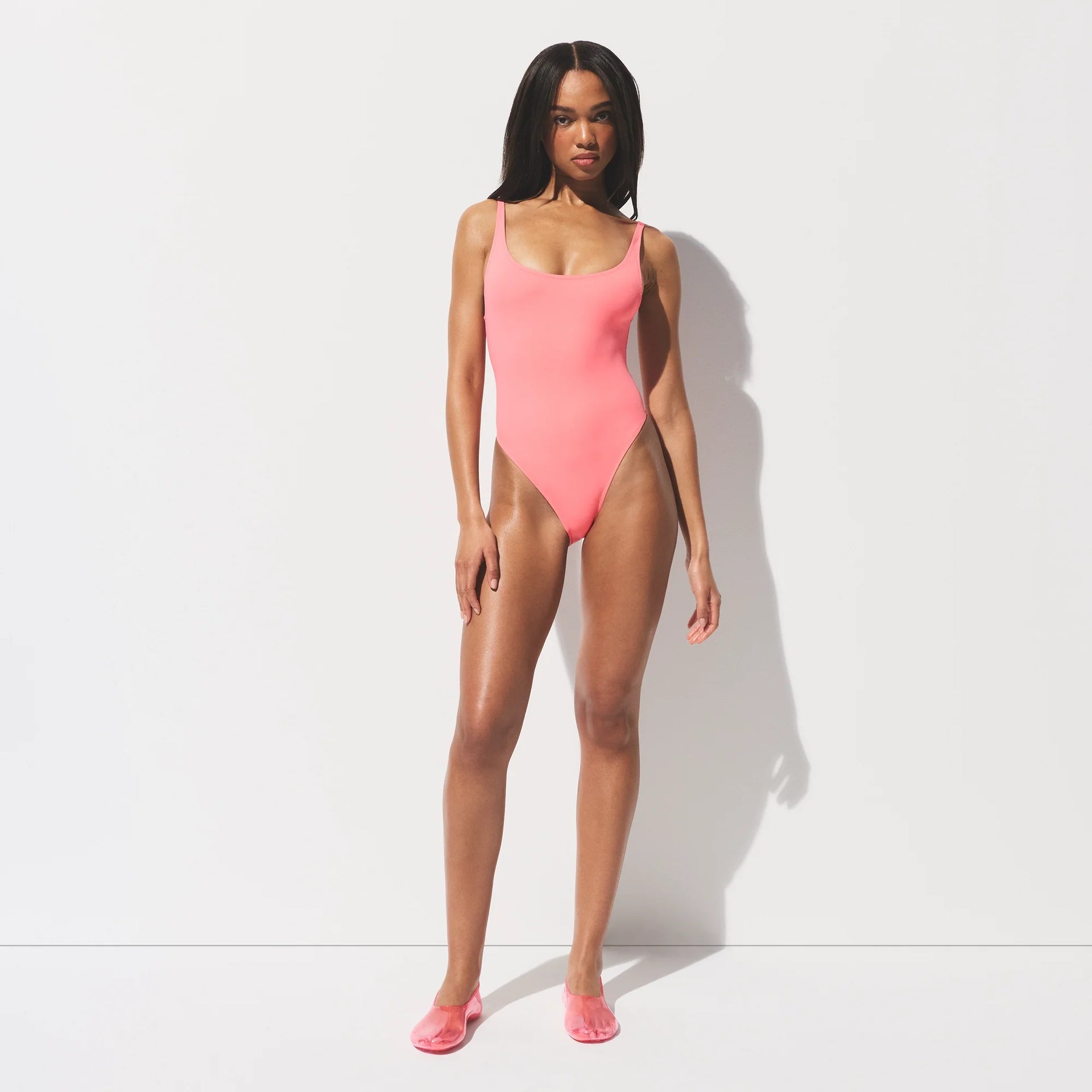 SIGNATURE SWIM SCOOP NECK ONE PIECE | MELON