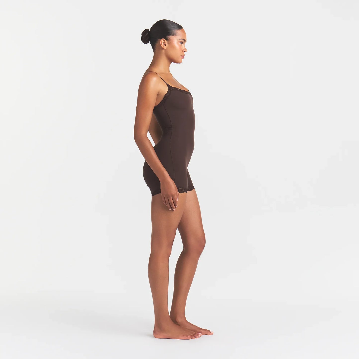 FITS EVERYBODY LACE ONESIE | ESPRESSO