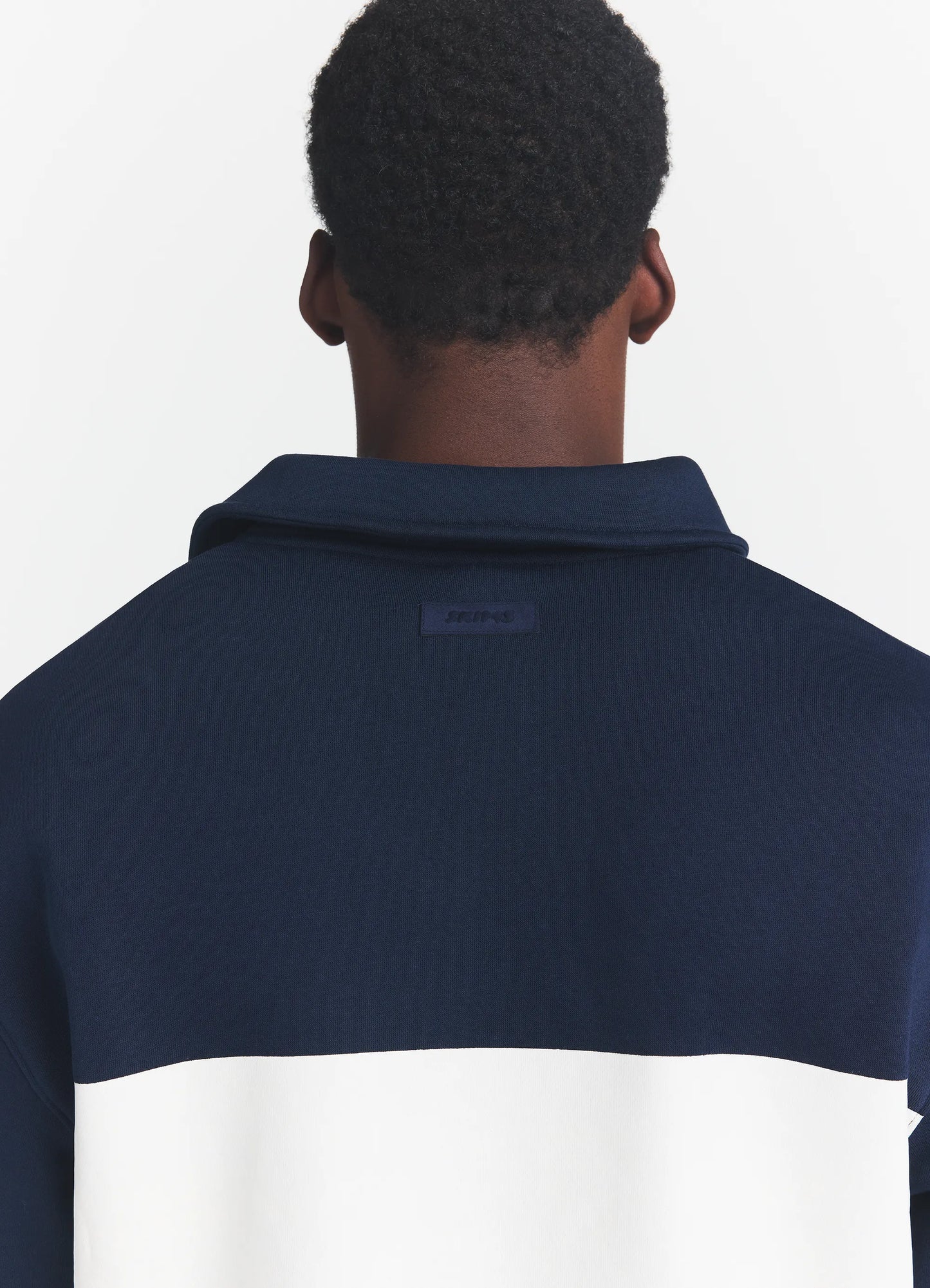 FLEECE LOUNGE MENS RUGBY POLO | NAVY