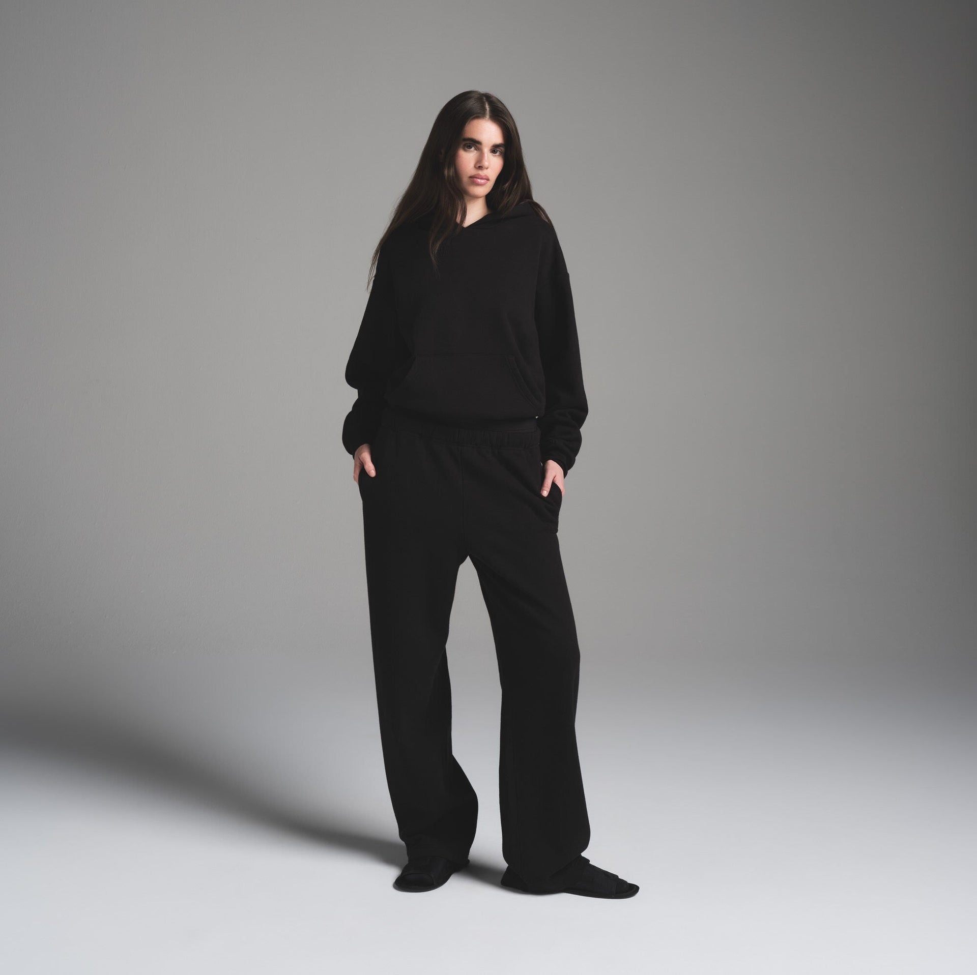 COTTON FLEECE CLASSIC HOODIE | ONYX