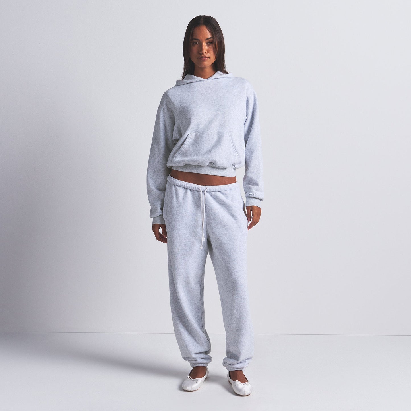 COTTON FLEECE CLASSIC HOODIE | LIGHT HEATHER GREY