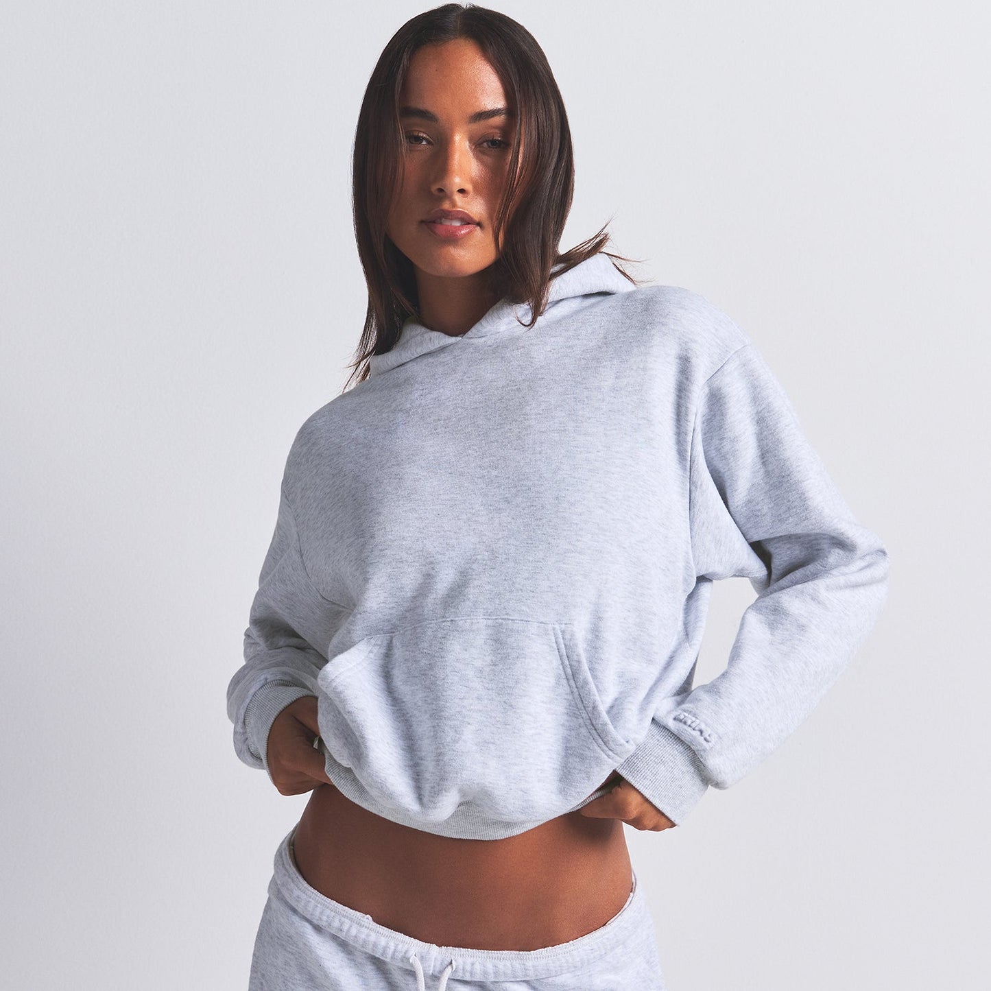 COTTON FLEECE CLASSIC HOODIE | LIGHT HEATHER GREY