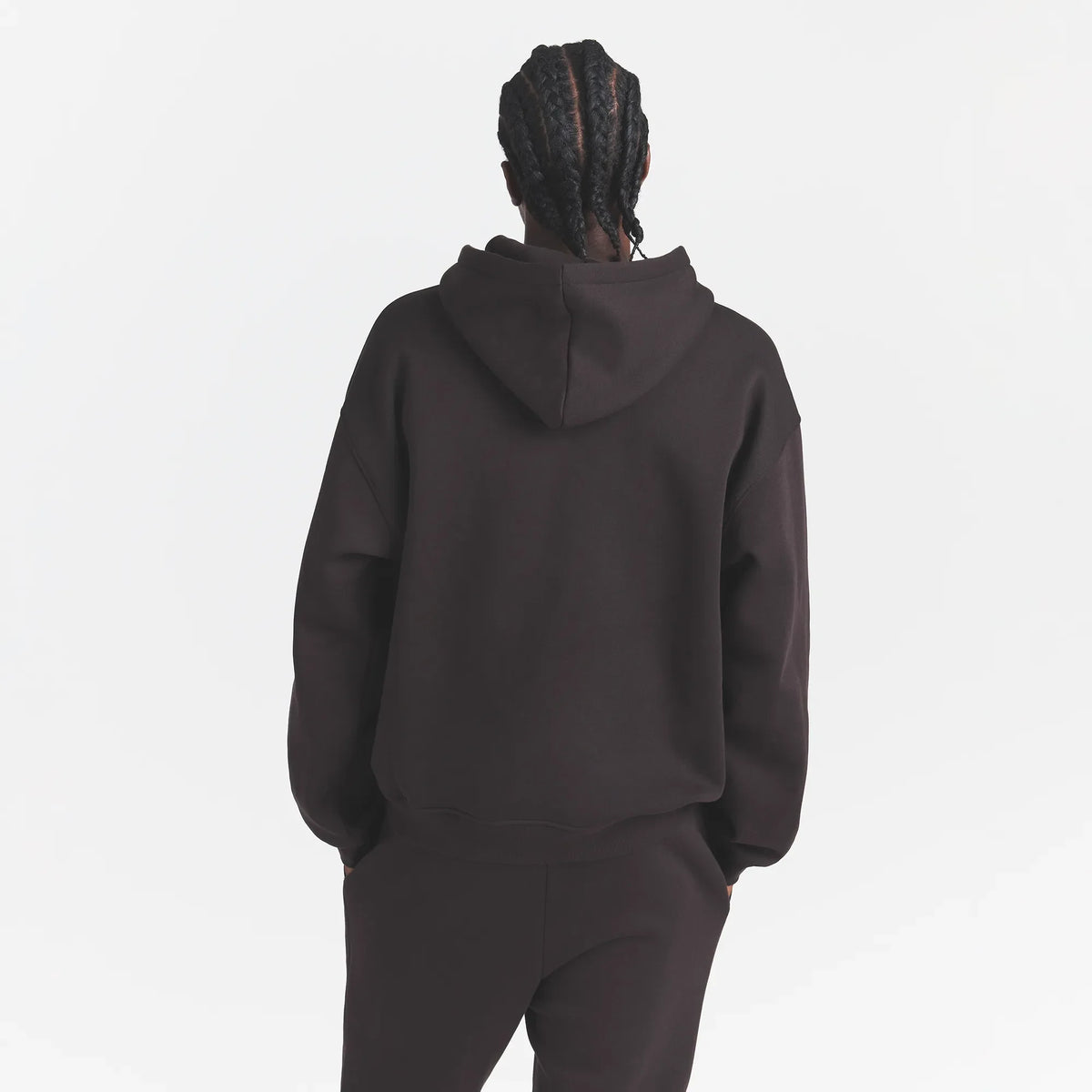 FLEECE LOUNGE MENS RELAXED HOODIE | DARK ROAST