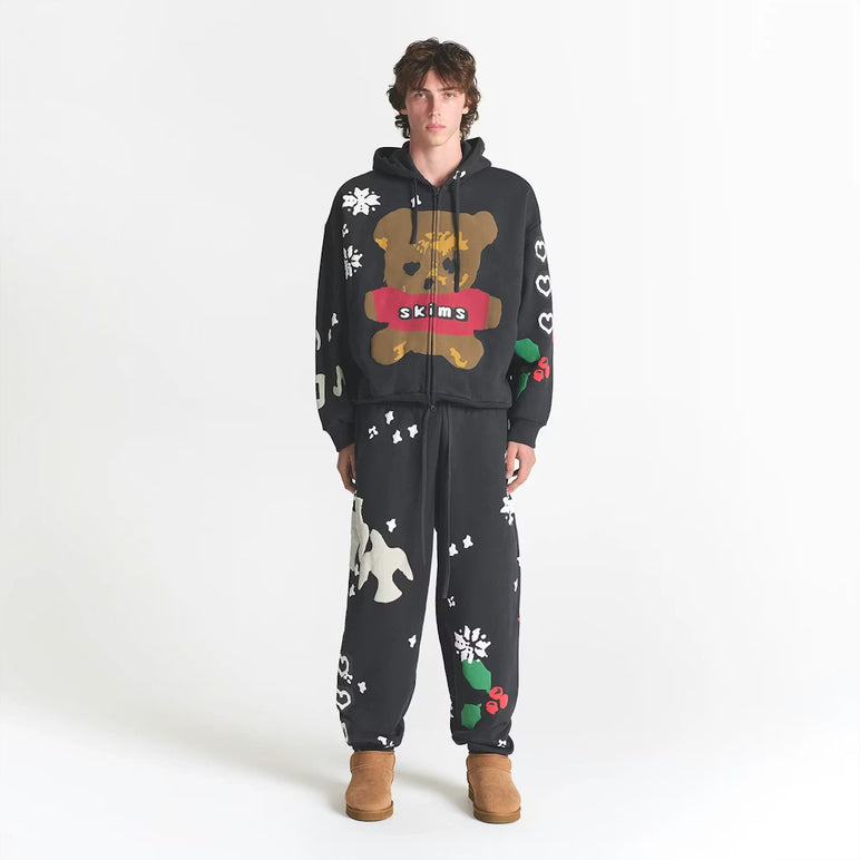 CACTUS PLANT FLEA MARKET X SKIMS HEAVYWEIGHT FLEECE MENS JOGGER | ONYX DOVE PRINT