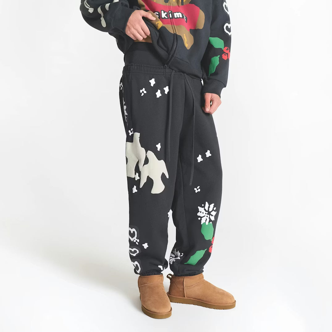 CACTUS PLANT FLEA MARKET X SKIMS HEAVYWEIGHT FLEECE MENS JOGGER | ONYX DOVE PRINT