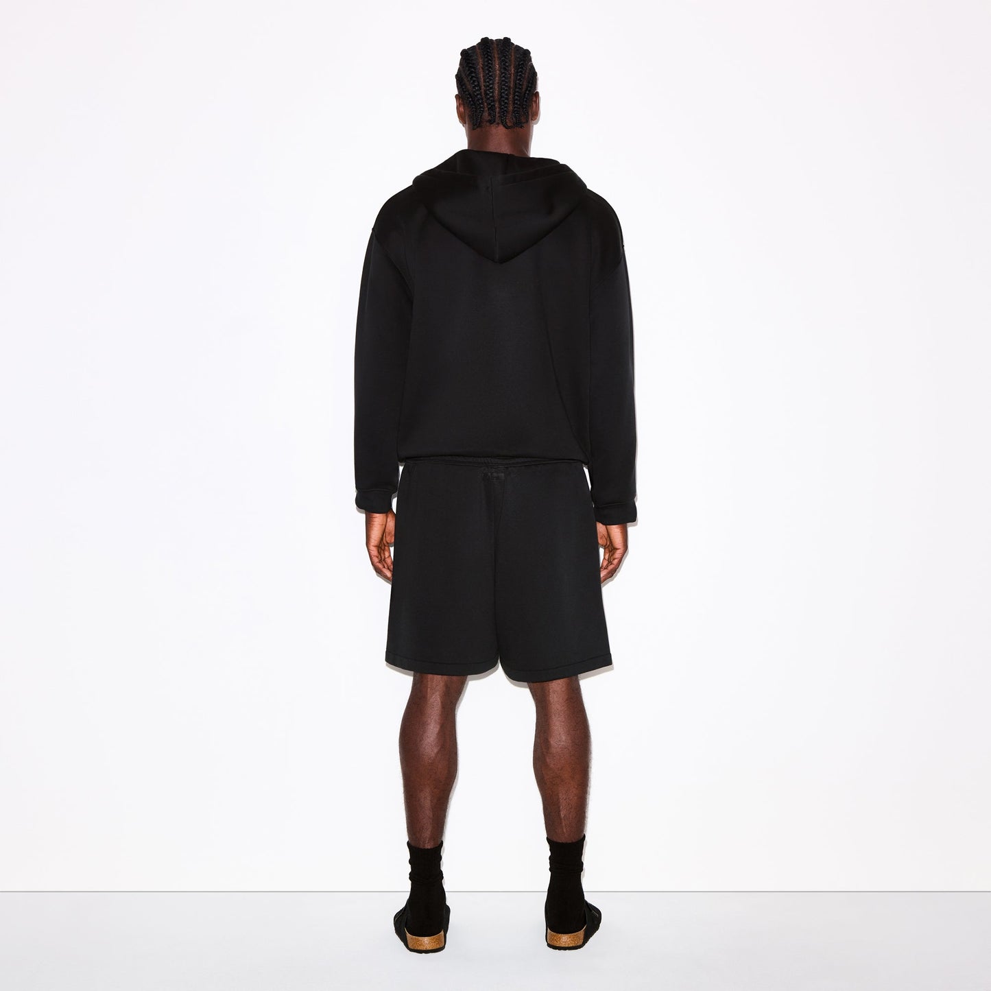 FLEECE LOUNGE MENS RELAXED ZIP UP HOODIE | WASHED ONYX