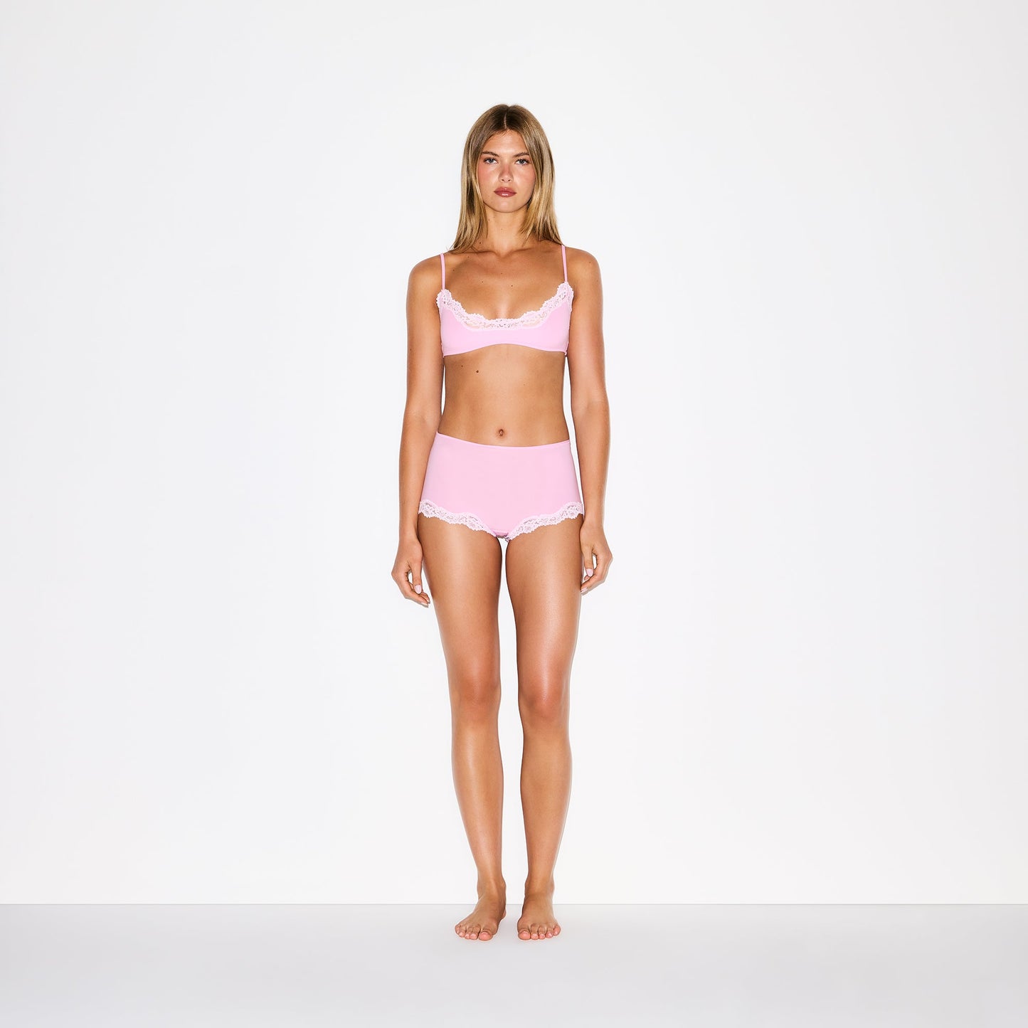 FITS EVERYBODY LACE BOY SHORT | BUBBLEGUM TONAL