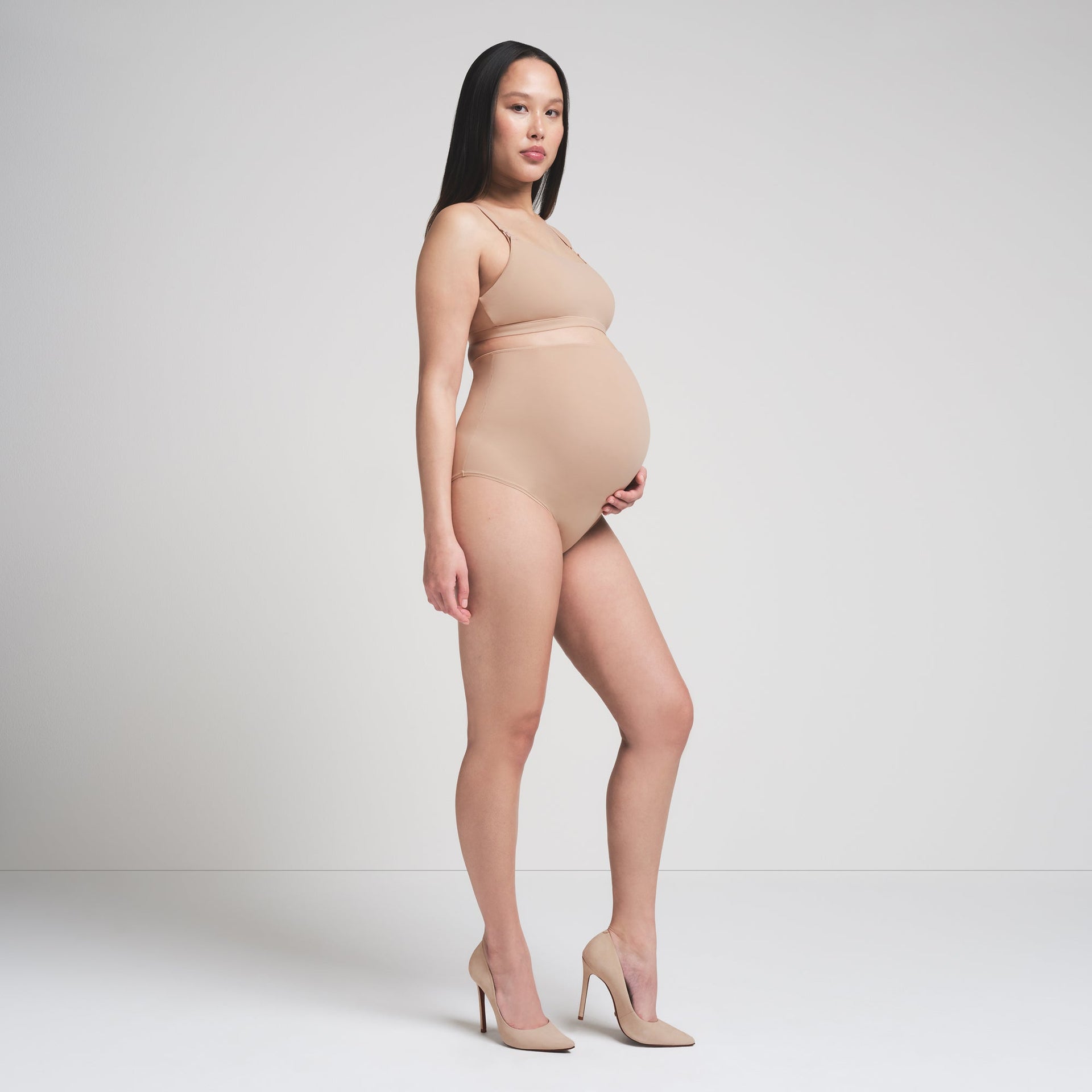 FITS EVERYBODY MATERNITY HIGH-WAISTED BRIEF | CLAY