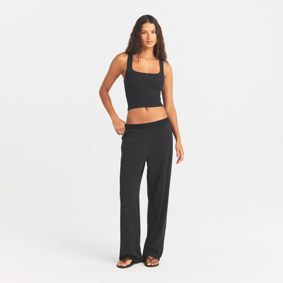 COTTON RIB RELAXED PANT | SOOT