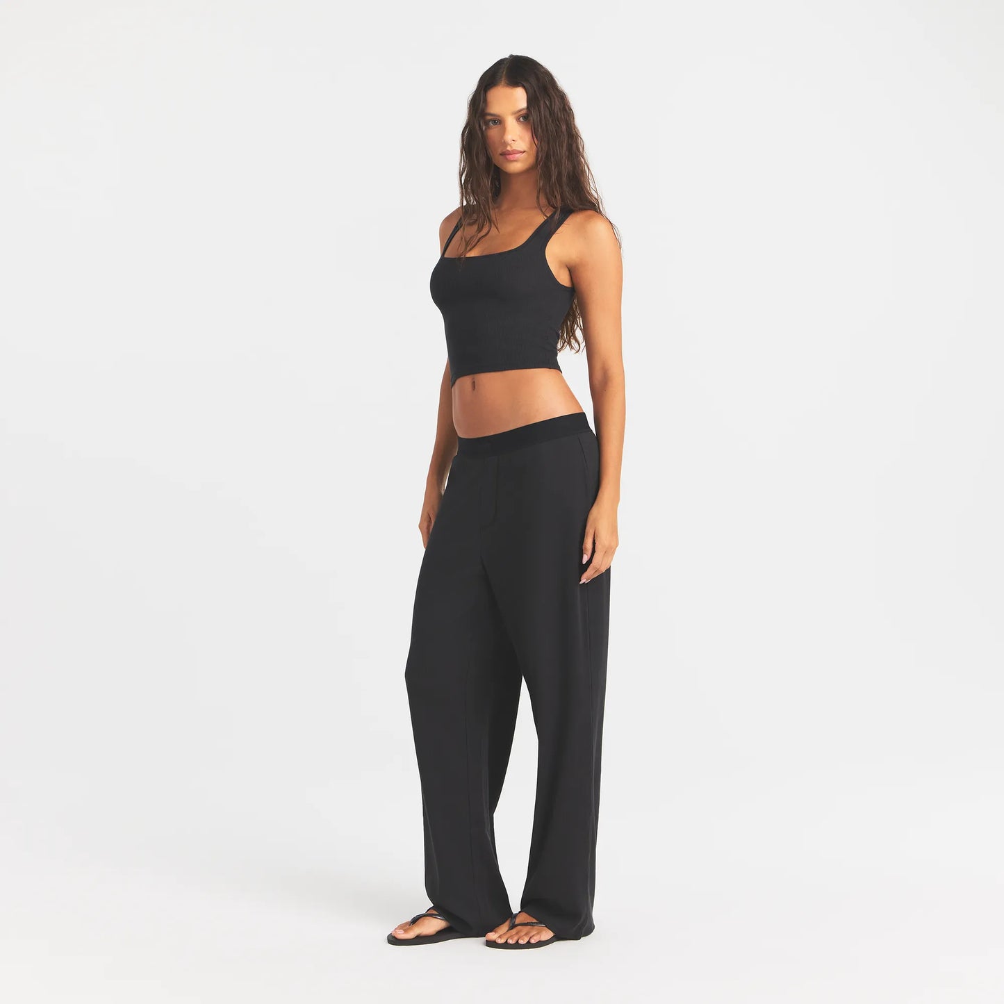 COTTON RIB RELAXED PANT | SOOT