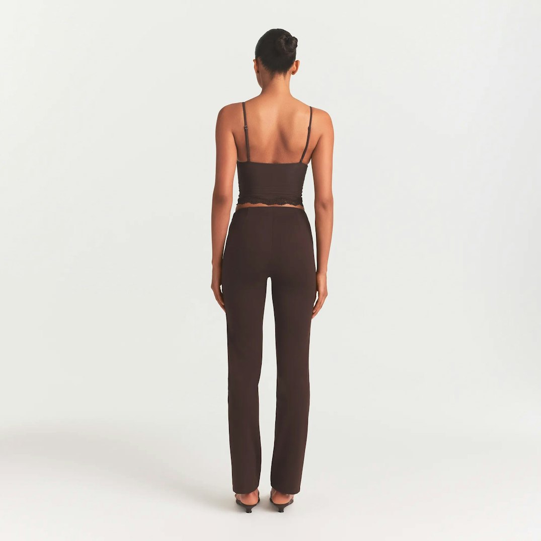 THE ESSENTIAL COLLECTION HIGH-WAISTED PINTUCK STRAIGHT PANT | ESPRESSO