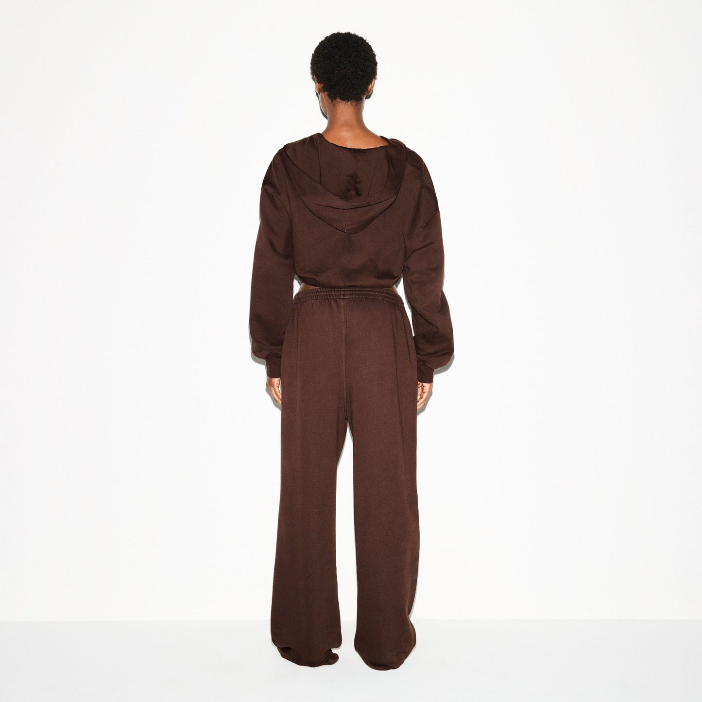 BOYFRIEND FLEECE OVERSIZED STRAIGHT LEG PANT | ESPRESSO