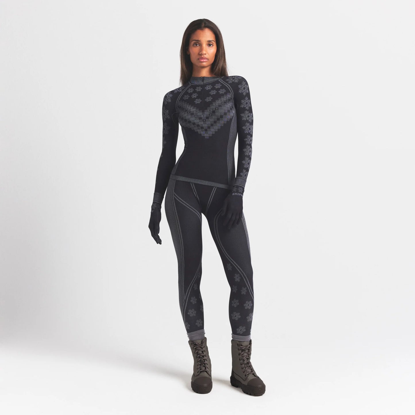 SKIMS FIRST LAYERS LEGGING | OBSIDIAN WINTER FAIR ISLE