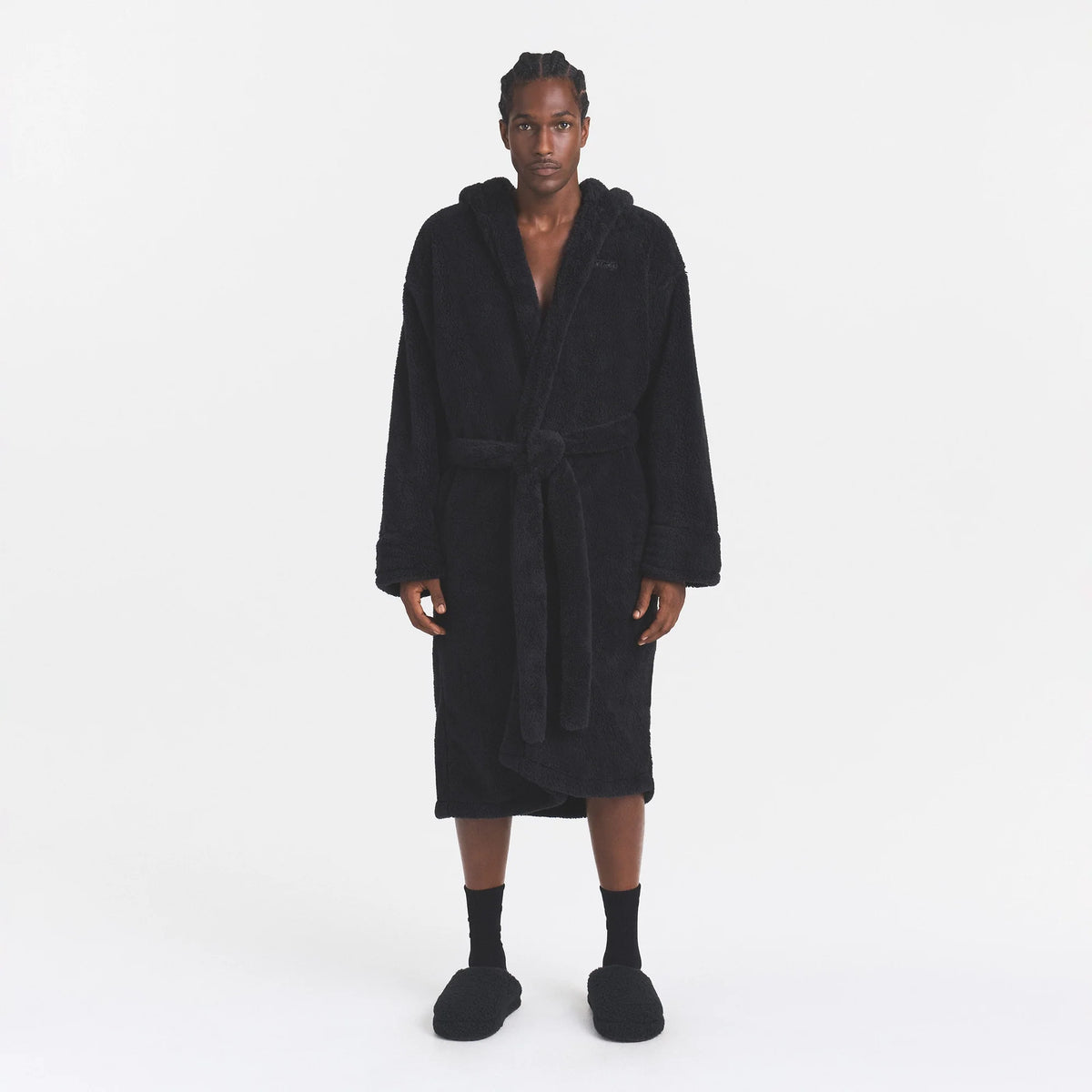 PLUSH HOTEL UNISEX LONG ROBE | ONYX
