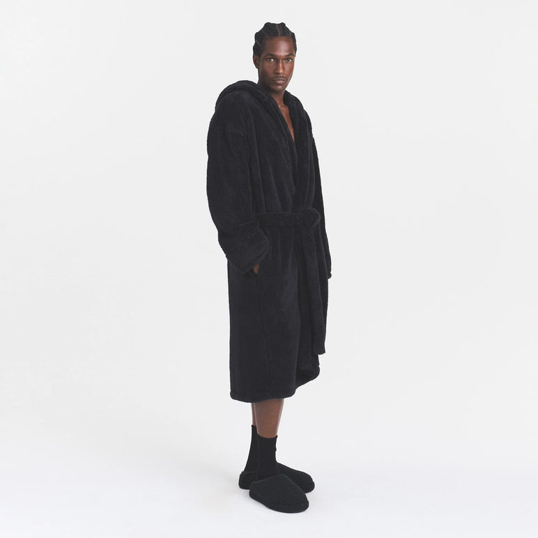 PLUSH HOTEL UNISEX LONG ROBE | ONYX