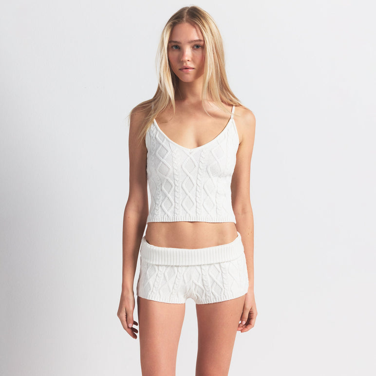 SWEATER KNIT SHORT | IVORY