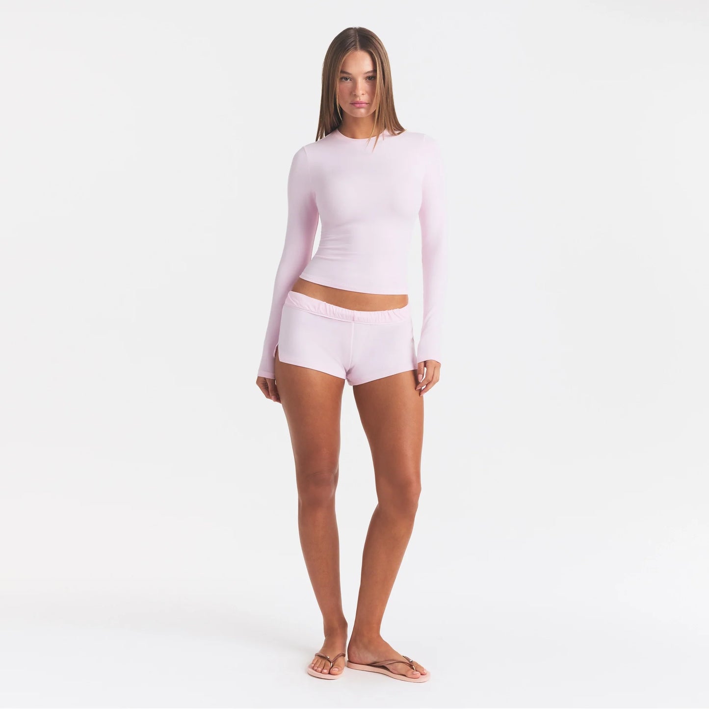 COTTON JERSEY LOOSE SHORT | CHERRY BLOSSOM
