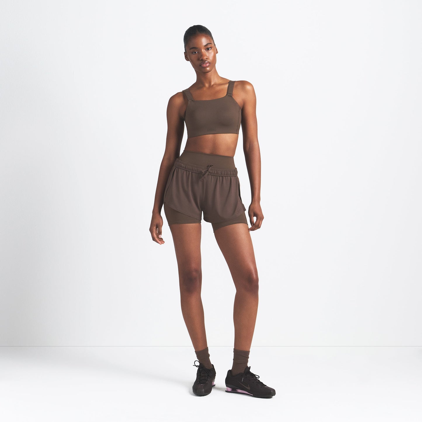 NikeSKIMS AIRY MINI SHORT | DARK SEPIA