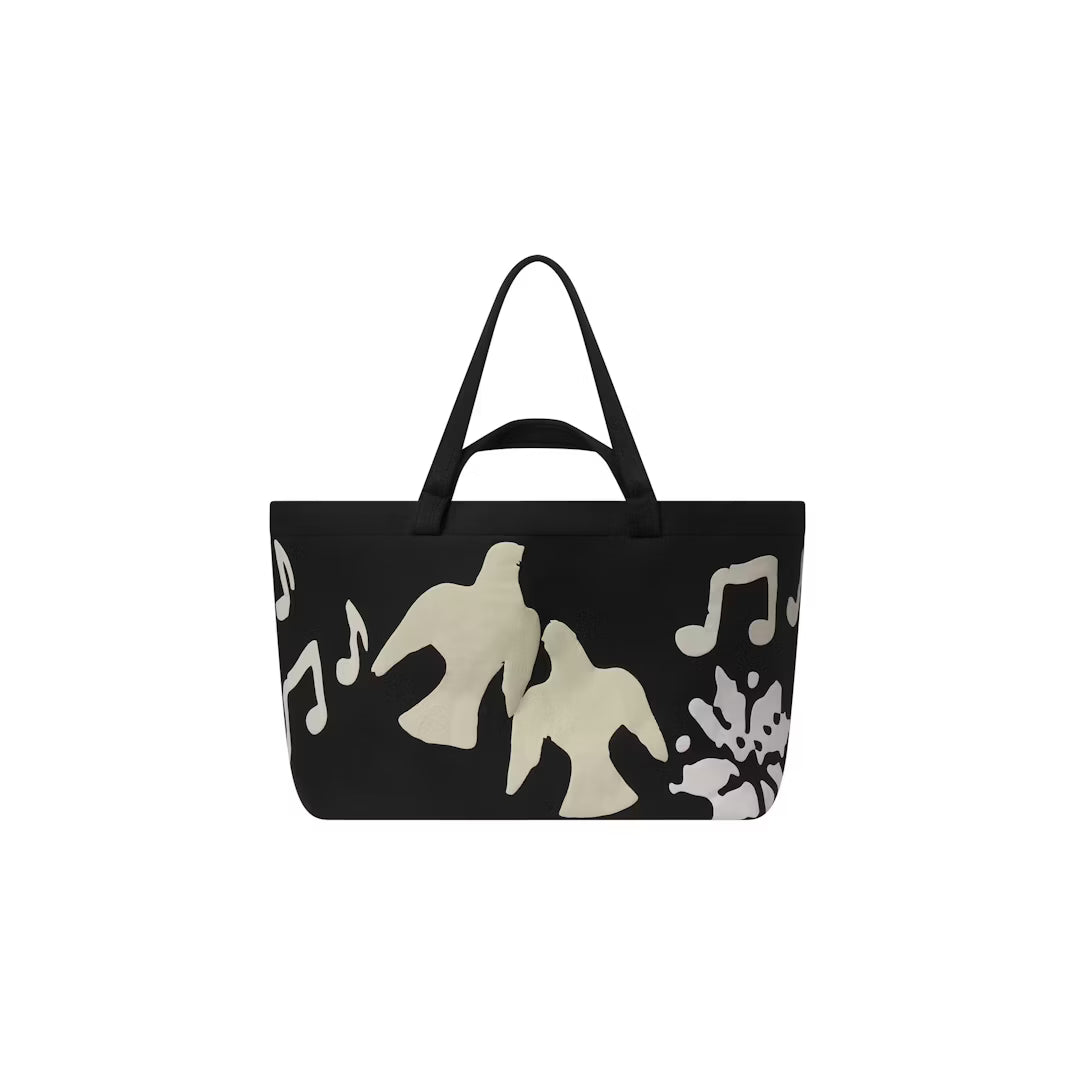 CACTUS PLANT FLEA MARKET X SKIMS COTTON FLEECE JUMBO TOTE | ONYX TEDDY BEAR PRINT