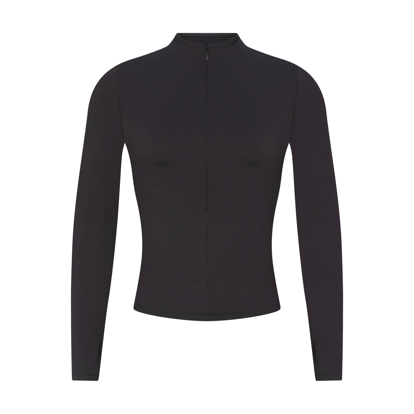 NikeSKIMS MATTE ZIP FRONT TOP | OBSIDIAN