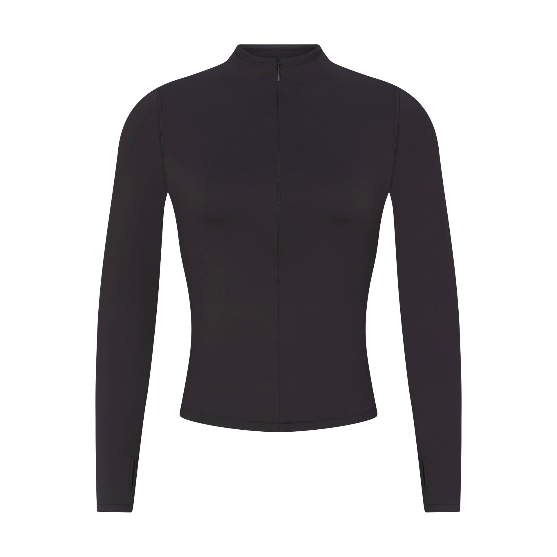 NikeSKIMS MATTE ZIP FRONT TOP | OBSIDIAN