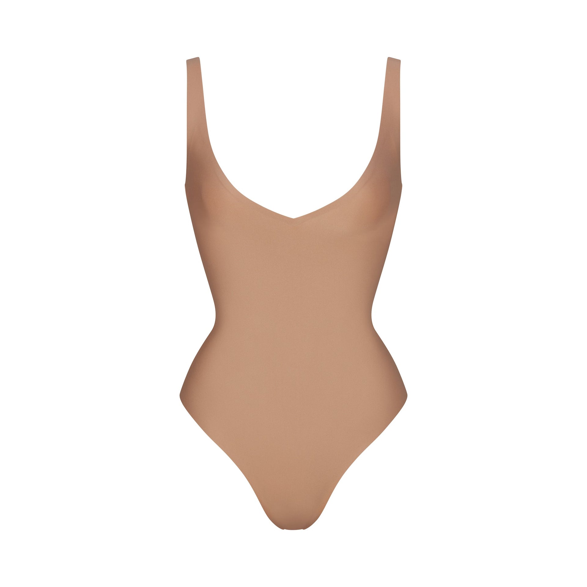 SKIMS BODY UNLINED PLUNGE THONG BODYSUIT | SIENNA