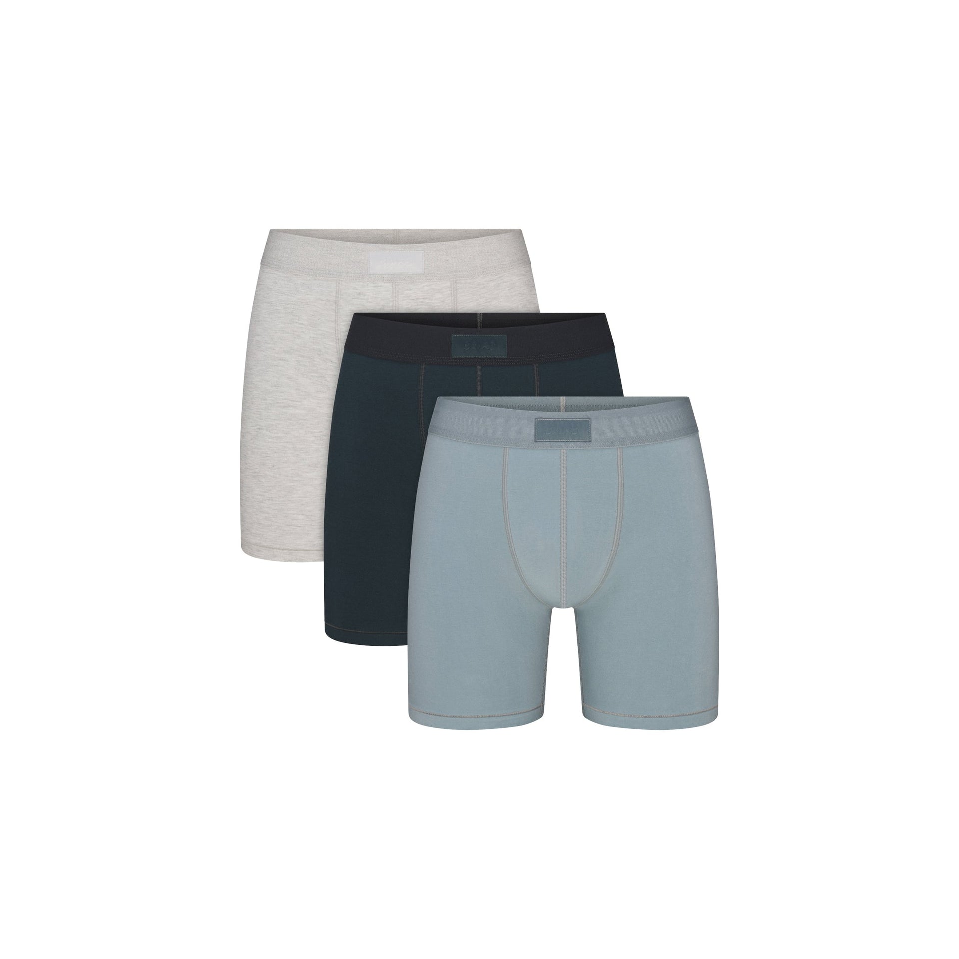 SKIMS COTTON MENS 5" BOXER BRIEF 3-PACK | VERDANT MULTI