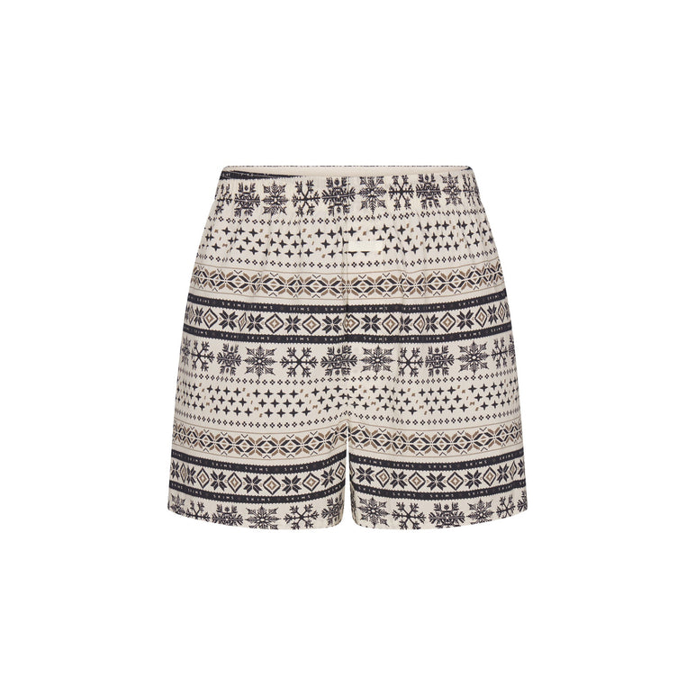 COTTON POPLIN MENS BOXER 3-PACK | ECRU FAIR ISLE MULTI