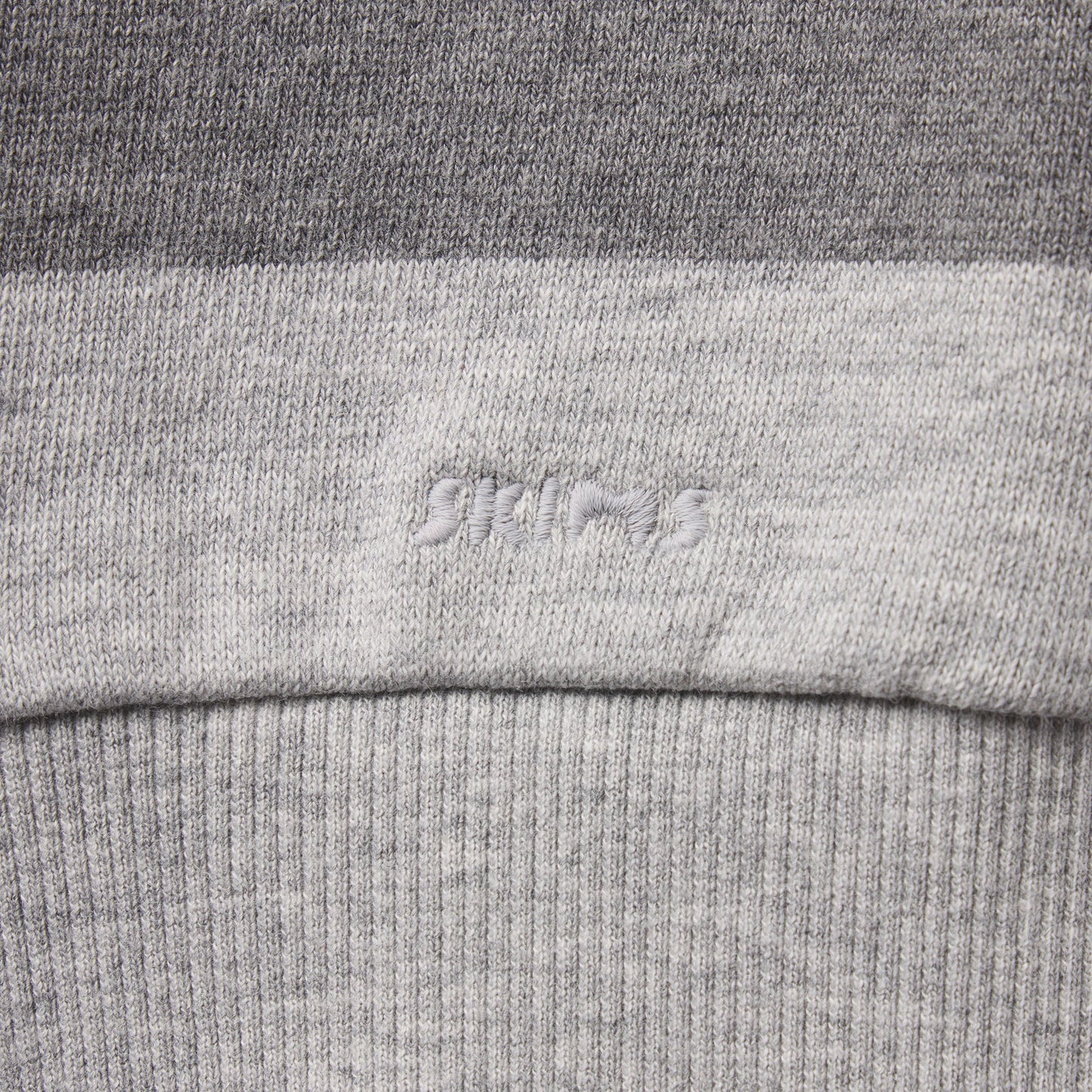 BOYFRIEND FLEECE OVERSIZED POLO | GREY HEATHER MULTI