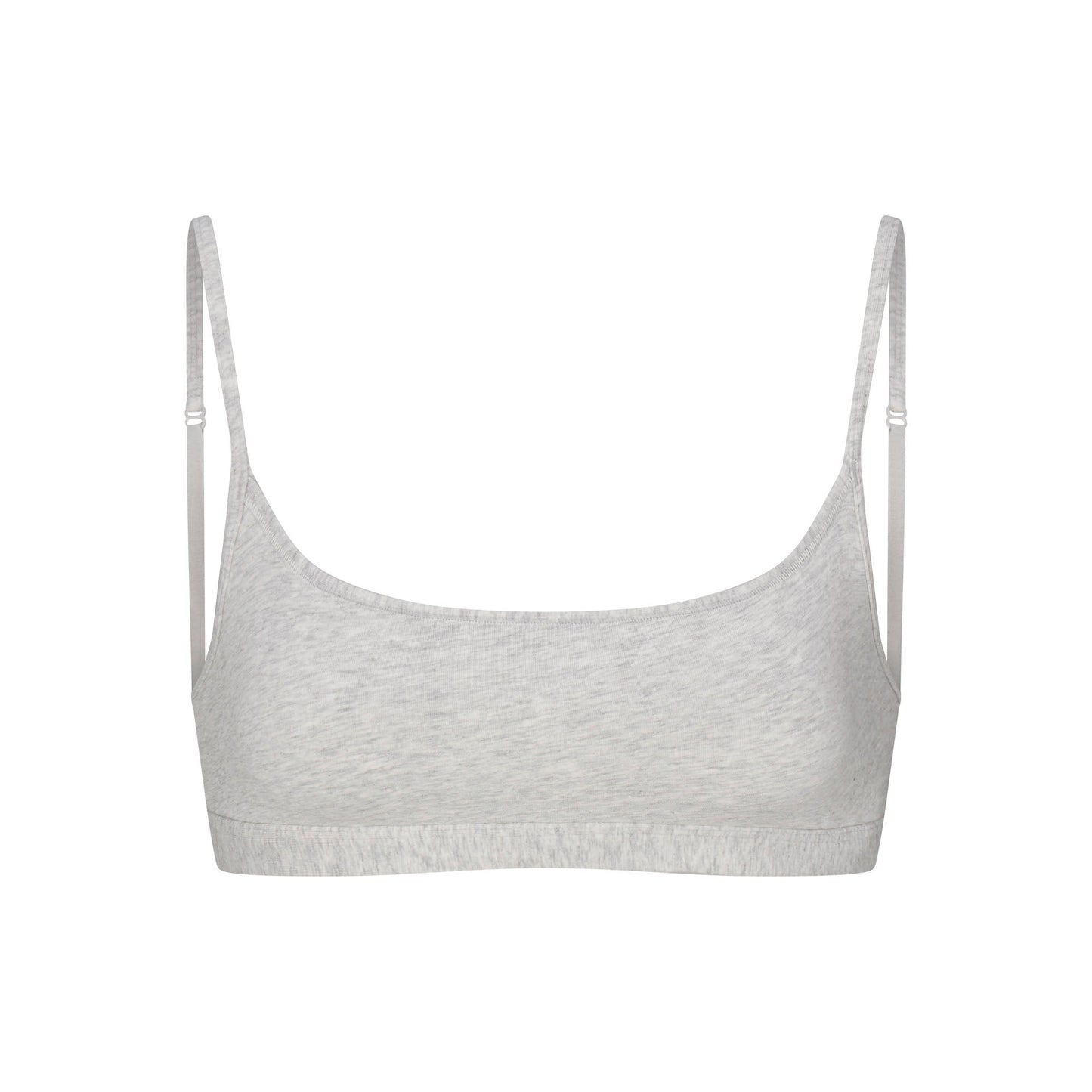EVERYDAY COTTON SCOOP BRALETTE | LIGHT HEATHER GREY