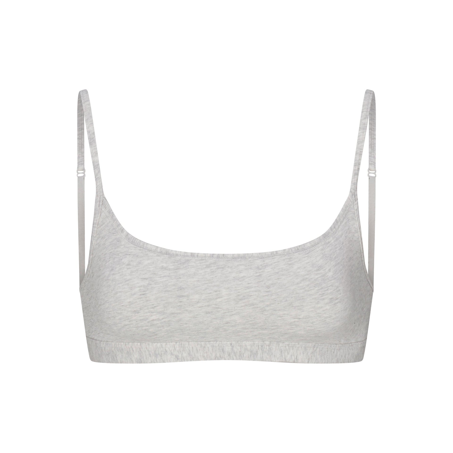 EVERYDAY COTTON SCOOP BRALETTE | LIGHT HEATHER GREY