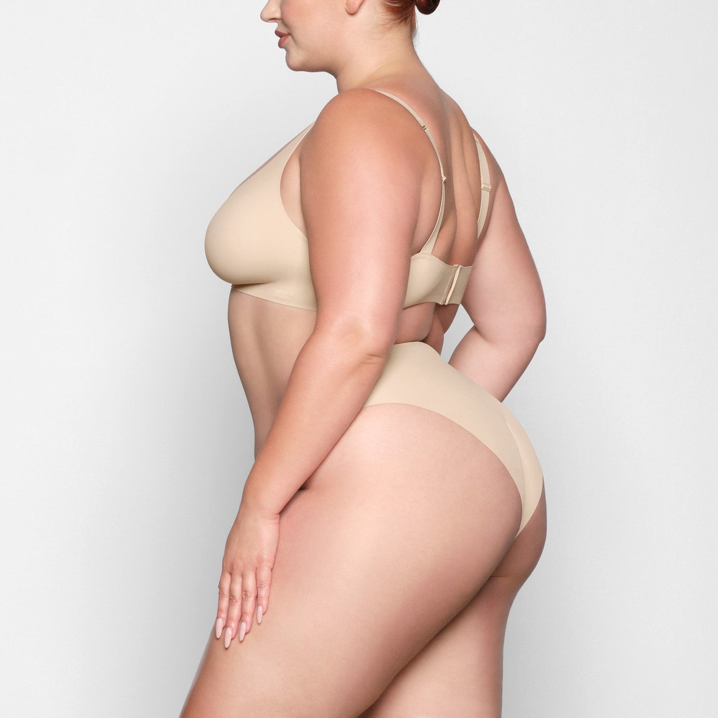 NAKED PLUNGE BRALETTE | SAND