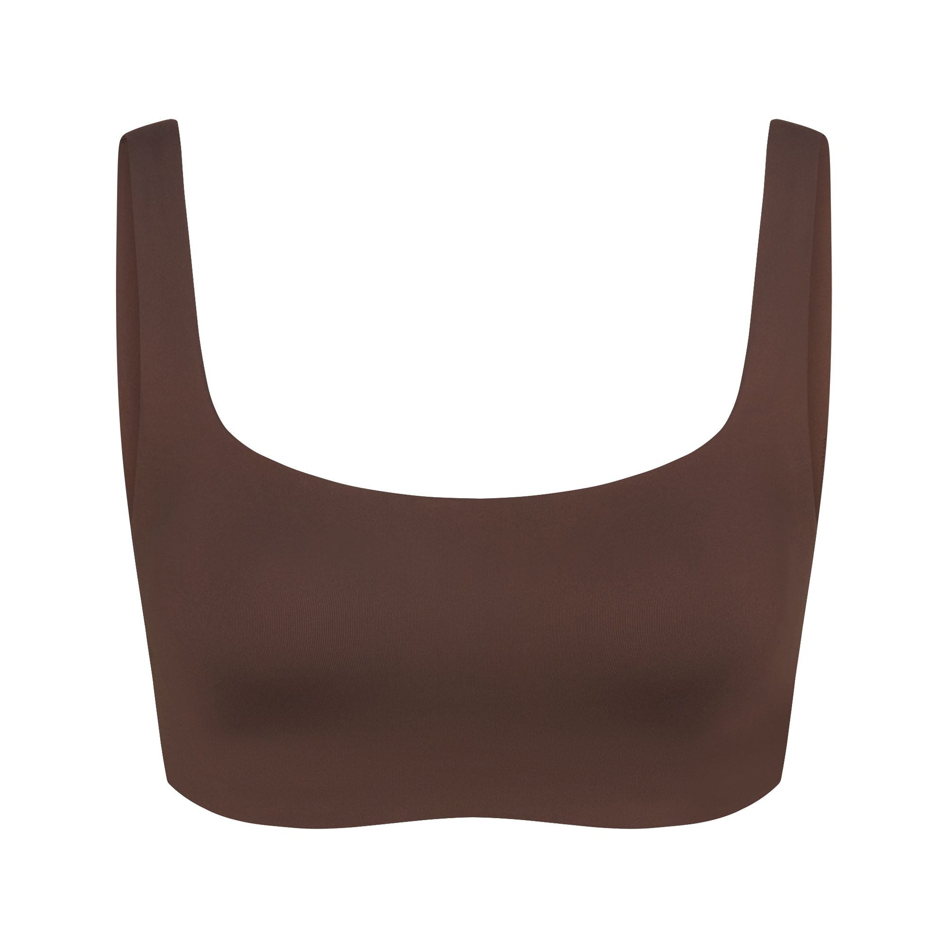 NikeSKIMS MATTE SCOOP NECK BRA | DARK SEPIA
