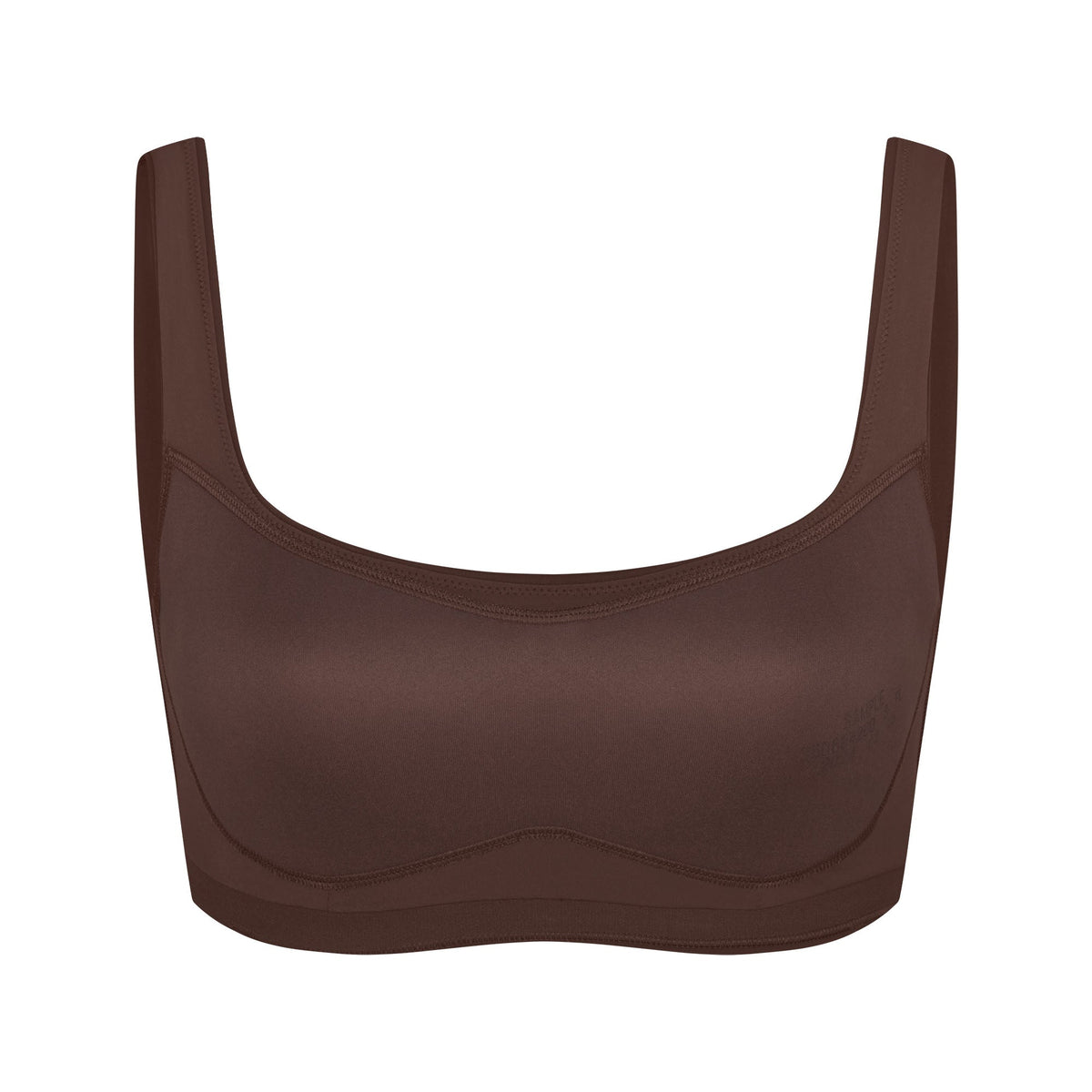 NikeSKIMS MATTE SCOOP NECK BRA | DARK SEPIA