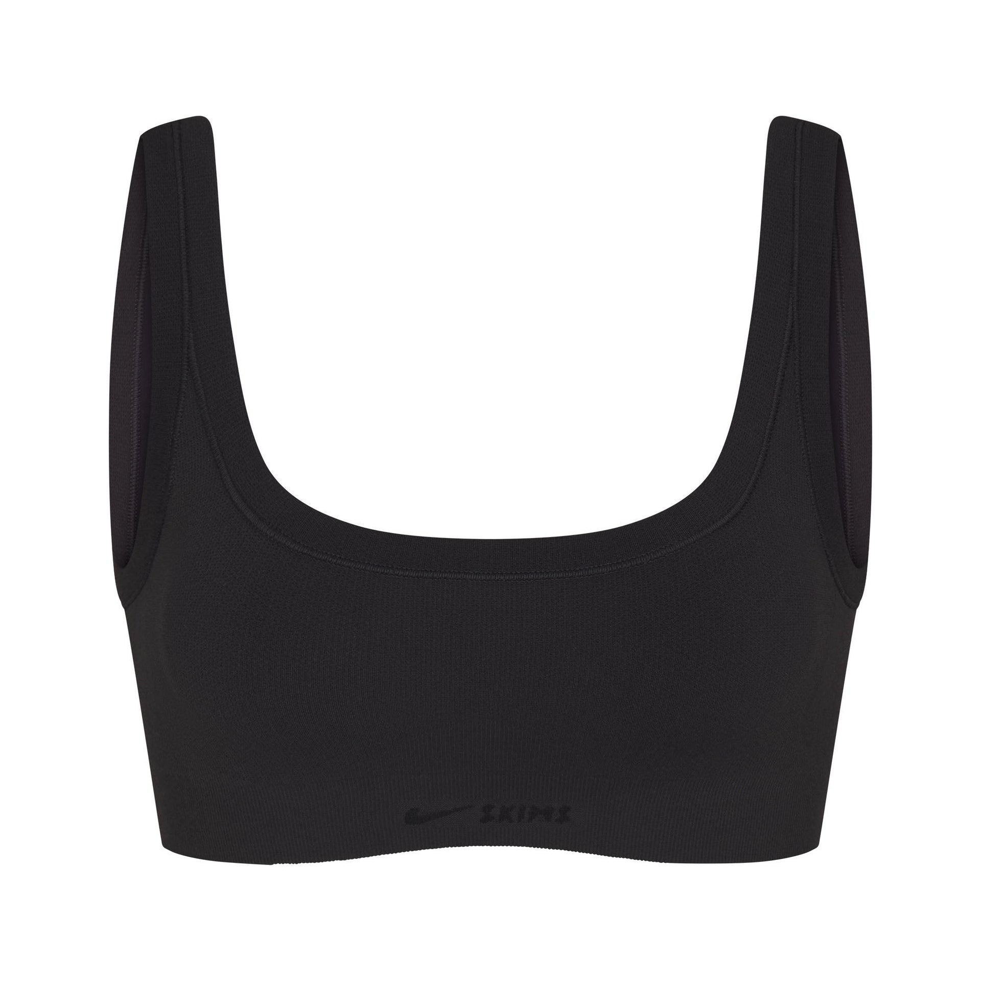 NikeSKIMS VINTAGE SEAMLESS SCOOP NECK BRA | OBSIDIAN